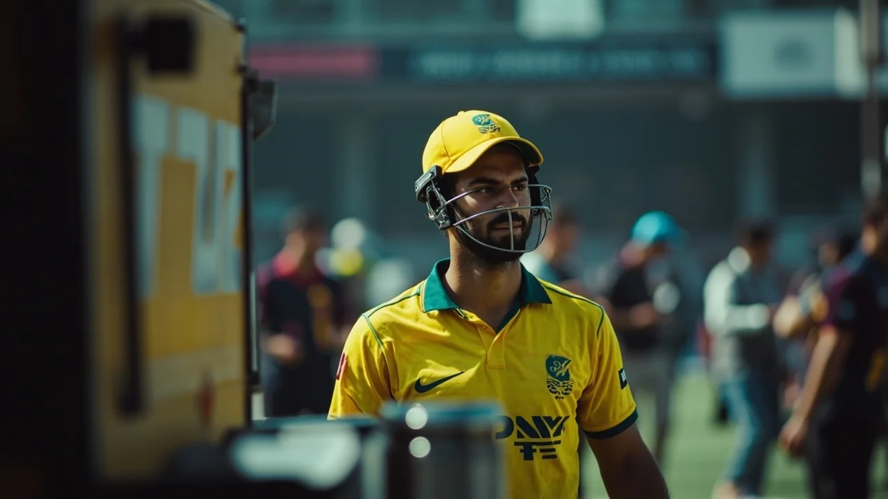 Medium scene of a player at a smartphone with a notepad, illustrating the routine of tracking role clarity and contest-deadline timing across fantasy cricket platforms